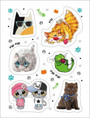 Набор наклеек «Котики бывают разными» - Фото 4