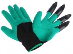 Перчатки нейлоновые с латексной пропиткой и когтями для левшей «Землеройки» - Фото 2