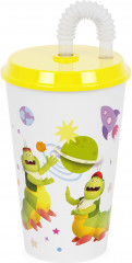 Стакан с крышкой и трубочкой «Лунтик» - Фото 1