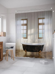 Штора для ванной «Ванна с пейзажем» - Фото 1