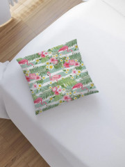 Наволочка декоративная «Фламинго с цветами» - Фото 1