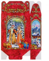 Подарочная коробка «Дед Мороз и Снегурочка» (16,8х7х25 см) - Фото 1