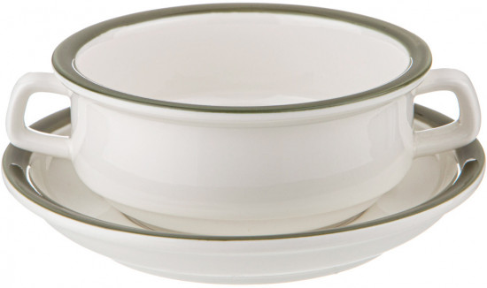 Бульонница с блюдцем