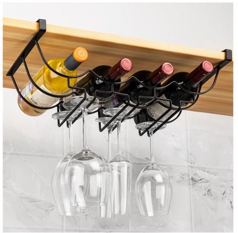 Держатель для винных бутылок и бокалов