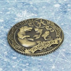 Монета знак зодиака «Рыбы» - Фото 3