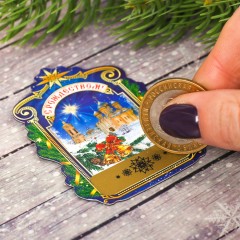 Магнит со скретч-слоем «Рождественская ночь» - Фото 1