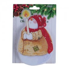 Световая картинка на присоске «Снеговик рождественский» (батарейки в комплекте), 1 LED, RGB - Фото 1