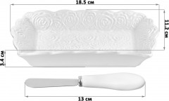 Набор для сервировки масла «Розы» - Фото 2