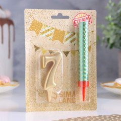 Набор «Свеча для торта с фонтаном. Цифра 7» - Фото 1