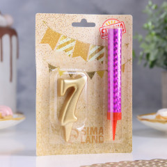 Набор «Свеча для торта с фонтаном. Цифра 7» - Фото 2