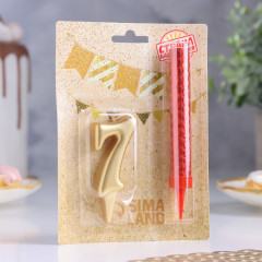 Набор «Свеча для торта с фонтаном. Цифра 7» - Фото 3