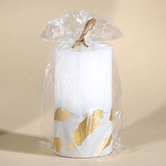 Свеча интерьерная с бетоном (поталь) - Фото 2