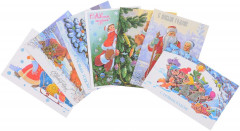 С Новым годом! (набор из 7 почтовых открыток) - Фото 4