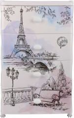 Комод пластиковый «Весна в Париже» - Фото 1