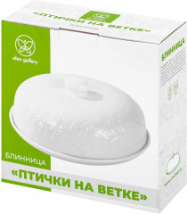 Блюдо для блинов с крышкой «Птички на ветке» - Фото 4