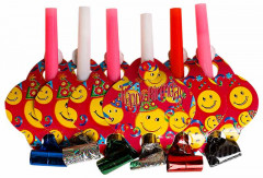 Набор для праздника «Смайлики», скатерть, 6 тарелок, 6 язычков, 23*21см, картон/пластик - Фото 2