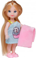 Набор игровой «Кукла в голубом платье в ванной комнате» - Фото 4