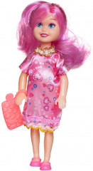 Кукла в розовом платье с сумочкой - Фото 1