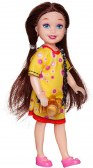 Кукла в желтом платье с фотоаппаратом - Фото 3
