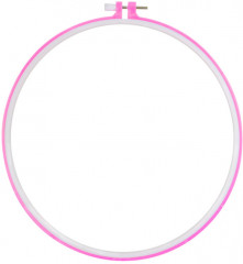 Пяльцы пластиковые D28 розовые - Фото 1