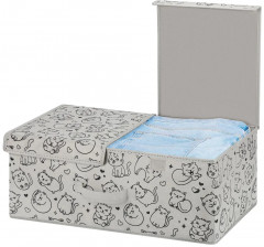 Короб складной для хранения «Серый с крышкой тиффани» - Фото 5