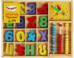 Игрушка деревянная «Счётный материал с часами» - Фото 4