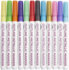 Набор маркеров контурных «Metallic» - Фото 3