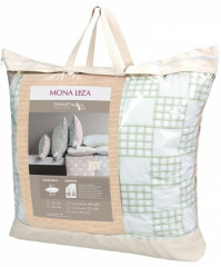 Подушка «Climat Control» (натуральная шерсть, натуральное волокно, 70х70 см), бархатный серый/зеленая олива - Фото 1