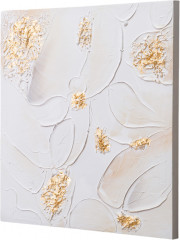 Картина «Абстракция золото на белом» - Фото 1