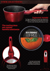 Ковш с крышкой «Burgundy Metallic Line» - Фото 1