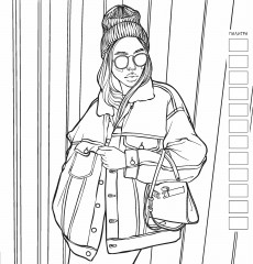 Раскраска «Fashion Girl. Фотоаппарат» - Фото 1