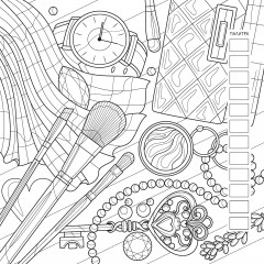 Раскраска «Fashion Girl. Фотоаппарат» - Фото 2