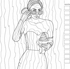 Раскраска «Fashion Girl. Фотоаппарат» - Фото 3