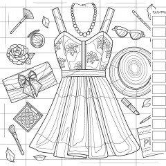 Раскраска «Fashion Girl. Фотоаппарат» - Фото 5