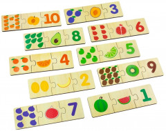 Набор пазлов «Фрукты, цифры» - Фото 1