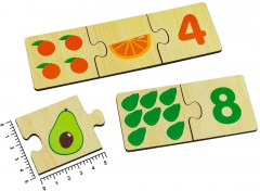 Набор пазлов «Фрукты, цифры» - Фото 5