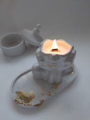 Свеча в гипсовом подсвечнике - Фото 2