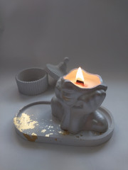 Свеча в гипсовом подсвечнике - Фото 3