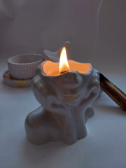 Свеча в гипсовом подсвечнике - Фото 4