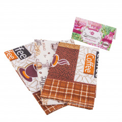 Комплект вафельных полотенец Романтика «Венский кофе» (50х70), 3 шт - Фото 1