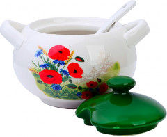 Сахарница с крышкой и ложкой «Цветущие маки» - Фото 2