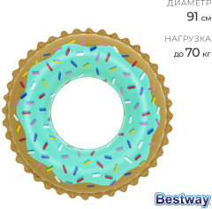 Круг для плавания надувной «Сладкий пончик» - Фото 1