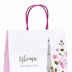 Пакет подарочный «Цветы от счастья» - Фото 1