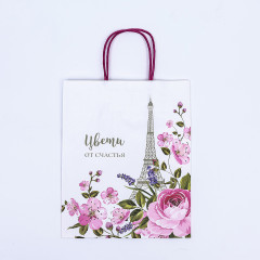 Пакет подарочный «Цветы от счастья» - Фото 2