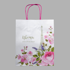Пакет подарочный «Цветы от счастья» - Фото 3