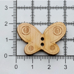 Набор пуговиц-фигурок «Бабочка и цветок» - Фото 1