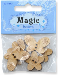 Набор пуговиц-фигурок «Бабочка и цветок» - Фото 2