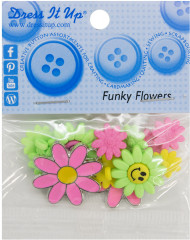 Набор пуговиц-фигурок «Веселые цветы» - Фото 1