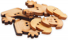 Набор пуговиц-фигурок «Курица и цыпленок» - Фото 1