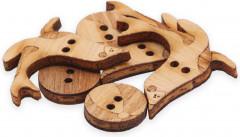 Набор пуговиц-фигурок «Морской котик и мяч» - Фото 1